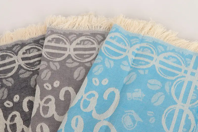 Personalized Hand Towel, 28x20 Cotton Coffee Patterned Towel, Bridesmaid Gifts, Bridal Gifts, Housewarming Gift, Personalized Kitchen Towel - 6