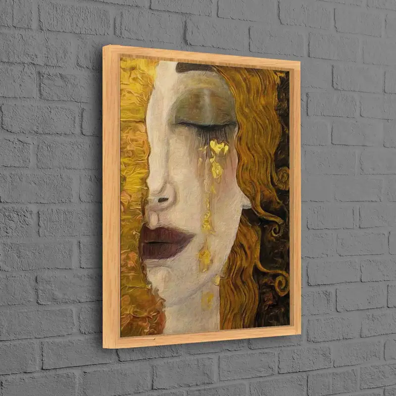 Gustav Klimt'in Freya'nın Gözyaşları: Modern Kanvas Tablo