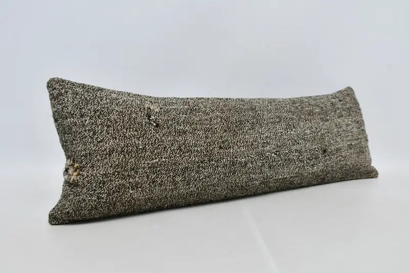 Pet Cushion Cover, Luxury Pillow Cover, Nomadic Pillow Sham, 12x36 Gray Cushion Cover, Turkish Pillow, Pillow Cover, Boho Pillow, Antique Pillows - 3
