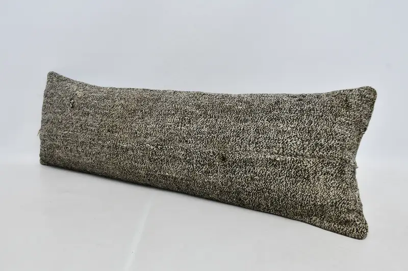 Pet Cushion Cover, Luxury Pillow Cover, Nomadic Pillow Sham, 12x36 Gray Cushion Cover, Turkish Pillow, Pillow Cover, Boho Pillow, Antique Pillows - 4