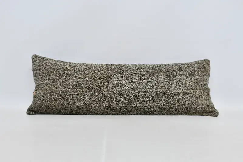 Pet Cushion Cover, Luxury Pillow Cover, Nomadic Pillow Sham, 12x36 Gray Cushion Cover, Turkish Pillow, Pillow Cover, Boho Pillow, Antique Pillows - 1