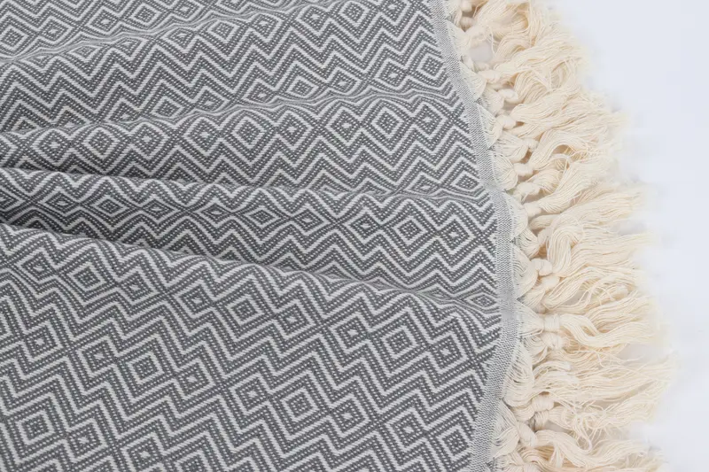 Quick-Dry Beach Towel, Summer Gift, Bridal Shower Gifts, Eco-friendly Turkish peshtemal towel, Personalized Gift, 70x38 Cotton Diamond Towel - 8