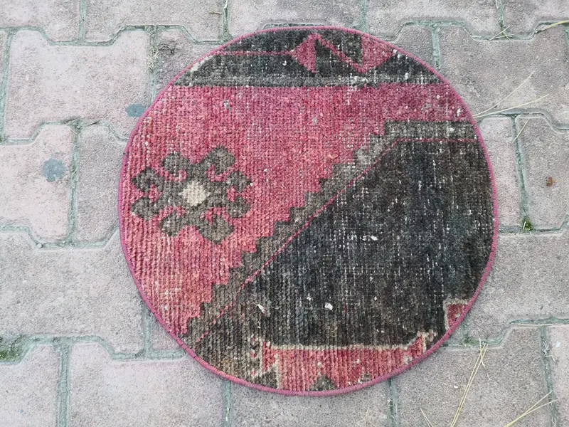 Alfombra Oriental Morada 1,67x1,67 ft Decoración Elegante