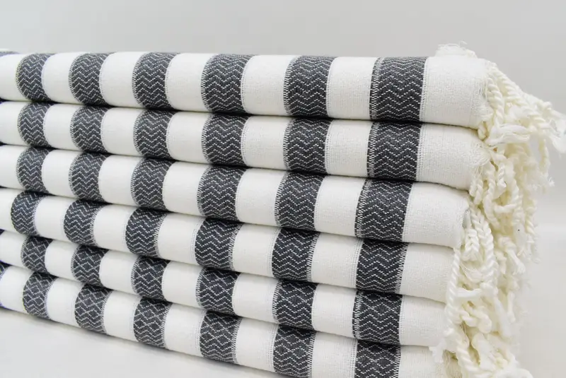 70x36 Cotton Striped Towel, Engagement Gift, Bachelorette Party Gift, Large Turkish Towel, Turkish bath towel, Large Beach Towel Personalized - 5