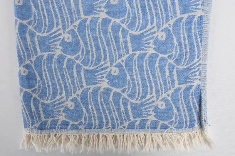 Personalized Dish Towel, Monogram Kitchen Towel, Bridesmaid Favors, Personalized Gift, 40x24 Cotton Fish Design Towel, Gift For Wedding Day - 5