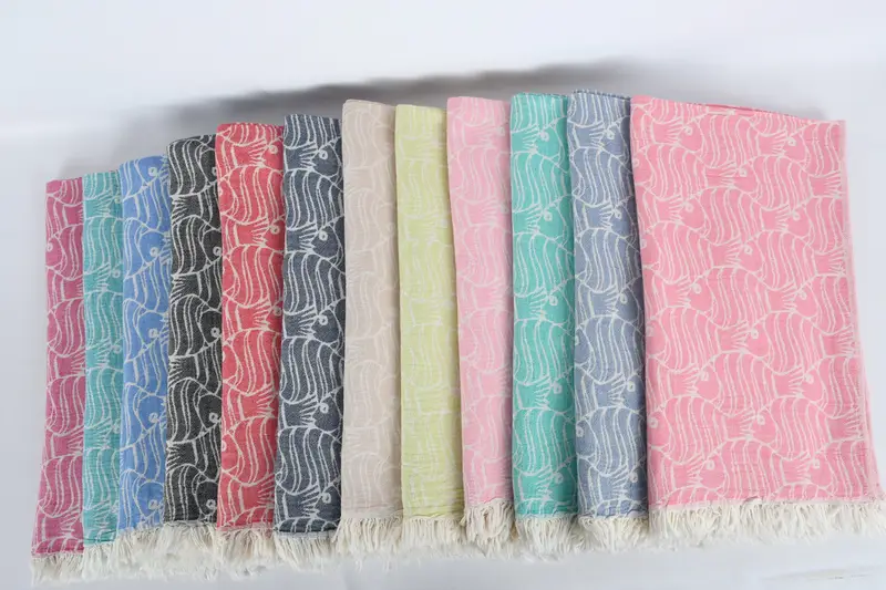 Personalized Dish Towel, Monogram Kitchen Towel, Bridesmaid Favors, Personalized Gift, 40x24 Cotton Fish Design Towel, Gift For Wedding Day - 3