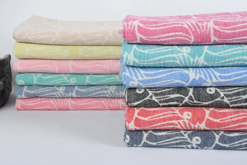 Personalized Dish Towel, Monogram Kitchen Towel, Bridesmaid Favors, Personalized Gift, 40x24 Cotton Fish Design Towel, Gift For Wedding Day - 2