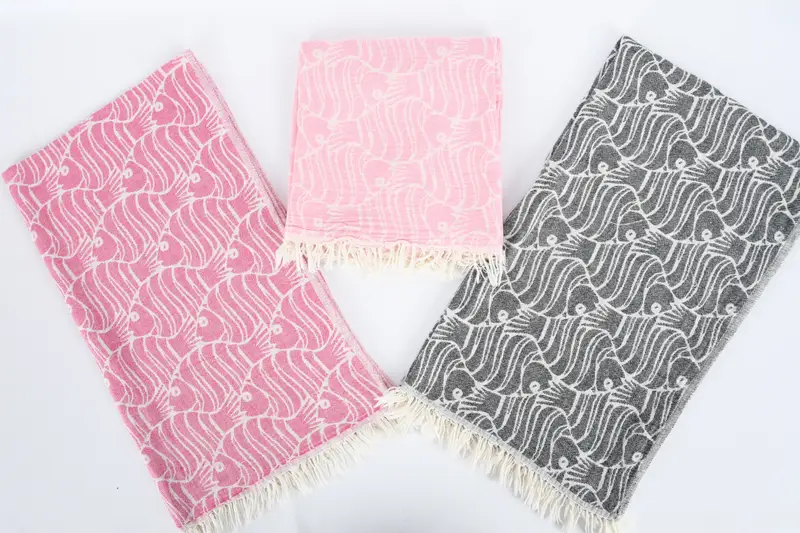 Personalized Dish Towel, Monogram Kitchen Towel, Bridesmaid Favors, Personalized Gift, 40x24 Cotton Fish Design Towel, Gift For Wedding Day - 8