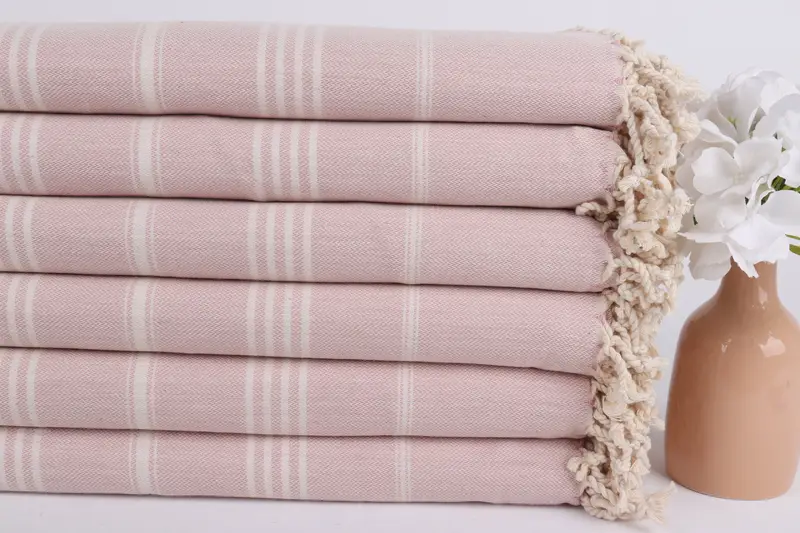 Beach Theme Wedding Gift, 68x40 Cotton Striped Towel, Travel towel, Turkish bath towel, Wedding Gift For Bride, Handmade Gift, Scarf Towel - 3