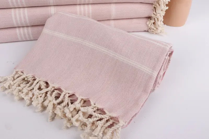 Beach Theme Wedding Gift, 68x40 Cotton Striped Towel, Travel towel, Turkish bath towel, Wedding Gift For Bride, Handmade Gift, Scarf Towel - 4