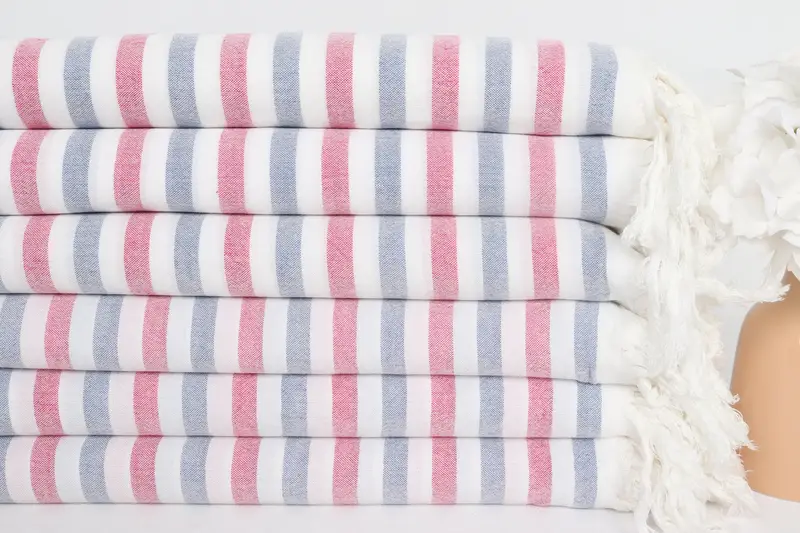 Bridesmaid Gifts, Lightweight quick-dry peshtemal towel for travel, 64x36 Cotton Striped Towel, Bath towel, Bathroom Towel, Wedding Gifts Towel - 3