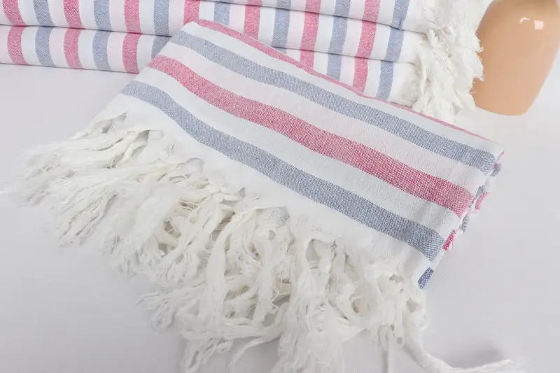Bridesmaid Gifts, Lightweight quick-dry peshtemal towel for travel, 64x36 Cotton Striped Towel, Bath towel, Bathroom Towel, Wedding Gifts Towel - 4