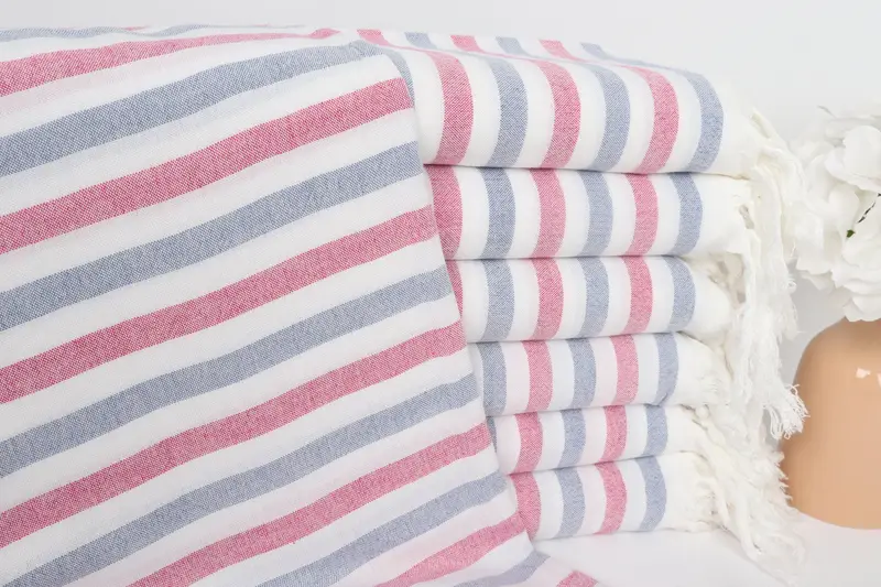 Bridesmaid Gifts, Lightweight quick-dry peshtemal towel for travel, 64x36 Cotton Striped Towel, Bath towel, Bathroom Towel, Wedding Gifts Towel - 1