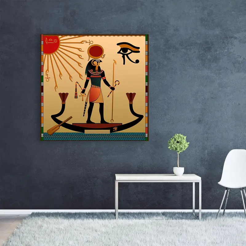 Ancient Egyptian Eye of Ra Printed Glass - Trendy, Mystical Design