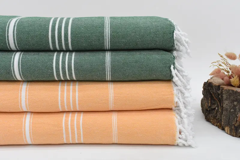 Bridesmaid Gifts, Bedspread, 96x80 Cotton Striped Towel, Bachelor Party Favors, Turkish Blanket, Extra Large Tablecloth, Girl Trip Party Favor - 1
