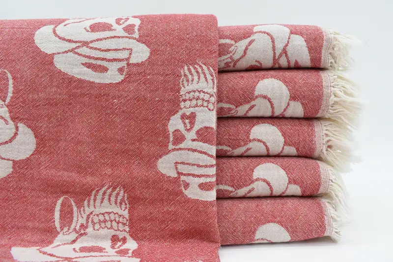 Turkish bath towel, Best Friend Gift, 70x36 Cotton Skull Patterned Towel, Merry Christmas Gifts, Custom Name Towel, Monogram Towels, Summer Gift - 1