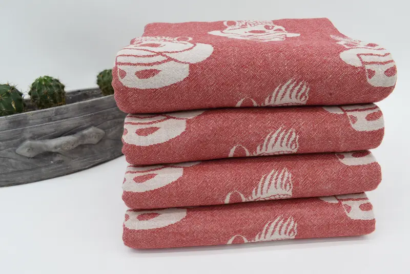 Turkish bath towel, Best Friend Gift, 70x36 Cotton Skull Patterned Towel, Merry Christmas Gifts, Custom Name Towel, Monogram Towels, Summer Gift - 8
