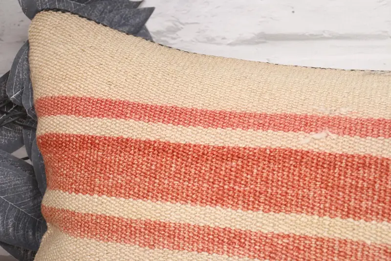 Handwoven Cushion Cover, Pillow for Sofa, Cushion Cover, Kilim Pillow Cover, Pillow for Couch, 12x36 Beige Pillow, Bohemian Cushion Cushion Cover - 2