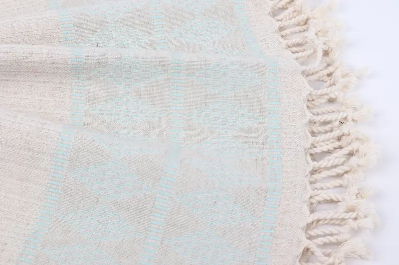Embroidered Towel, Halloween Gifts, 70x36 Linen Kilim Design Towel, Large Turkish Towel, Turkish Beach Towel Monogram, Organic Turkish towel - 8