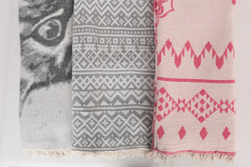 Shower Curtain, Boho Throw Blankets, Woven Blanket, Custom Blanket, Gift For The Home Decor, Personalized Gift For Him, 80x60 Cotton Set of 5 Towel - 7