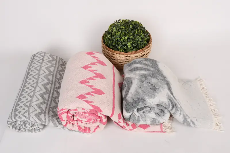 Shower Curtain, Boho Throw Blankets, Woven Blanket, Custom Blanket, Gift For The Home Decor, Personalized Gift For Him, 80x60 Cotton Set of 5 Towel - 8