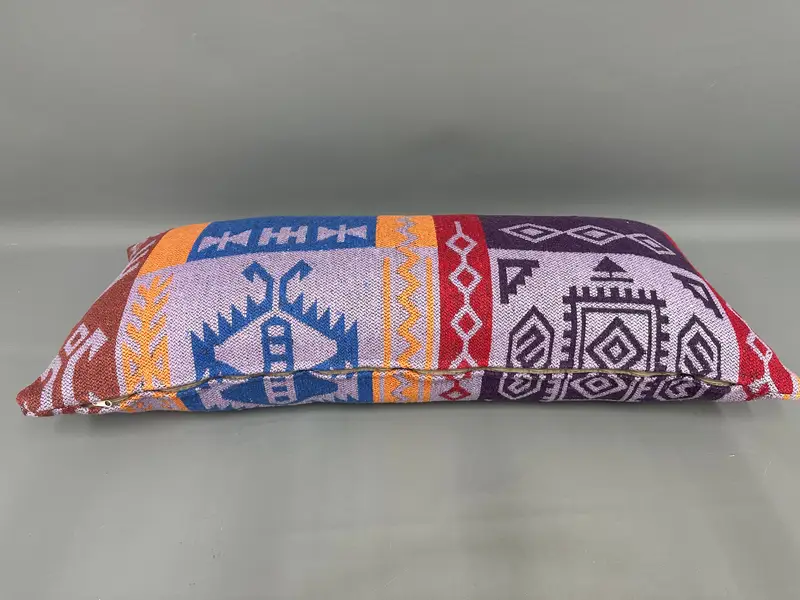Kilim Pillow Cover, 16x36 Purple Pillow Sham, Ikat Pillow Cover, Pillow, Gift Pillow, Boho Pillow Sham Cover, Farmhouse Cushion Case - 7