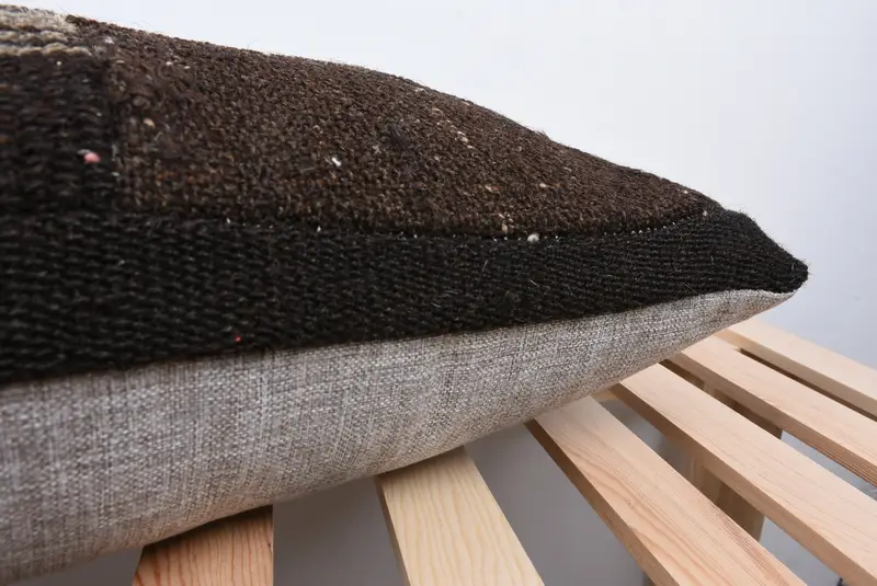 Pillow, Retro Throw Pillow Cover, Ethnic Throw Cushion Cover, Handmade Kilim Cushion, Kilim Pillow, 12x48 Brown Pillow, Home Decor Pillow - 7