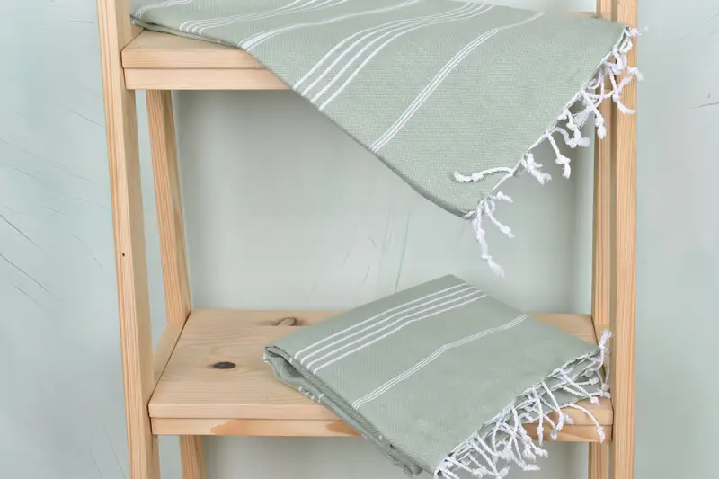 Home Decor Towel, Sand-resistant towel, Custom Beach Towel, Custom Wedding Gift From Bridesmaid, Monogram Turkish Towel, 70x40 Cotton Striped Towel - 5
