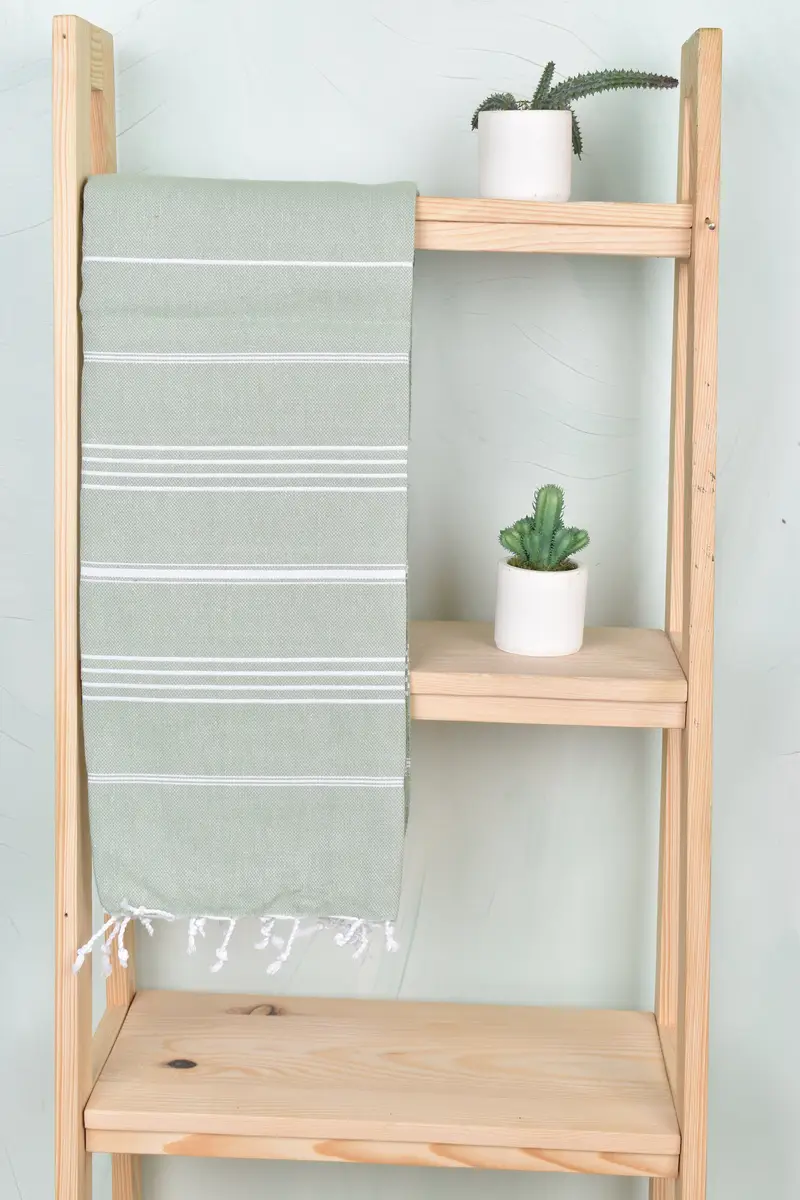 Home Decor Towel, Sand-resistant towel, Custom Beach Towel, Custom Wedding Gift From Bridesmaid, Monogram Turkish Towel, 70x40 Cotton Striped Towel - 8