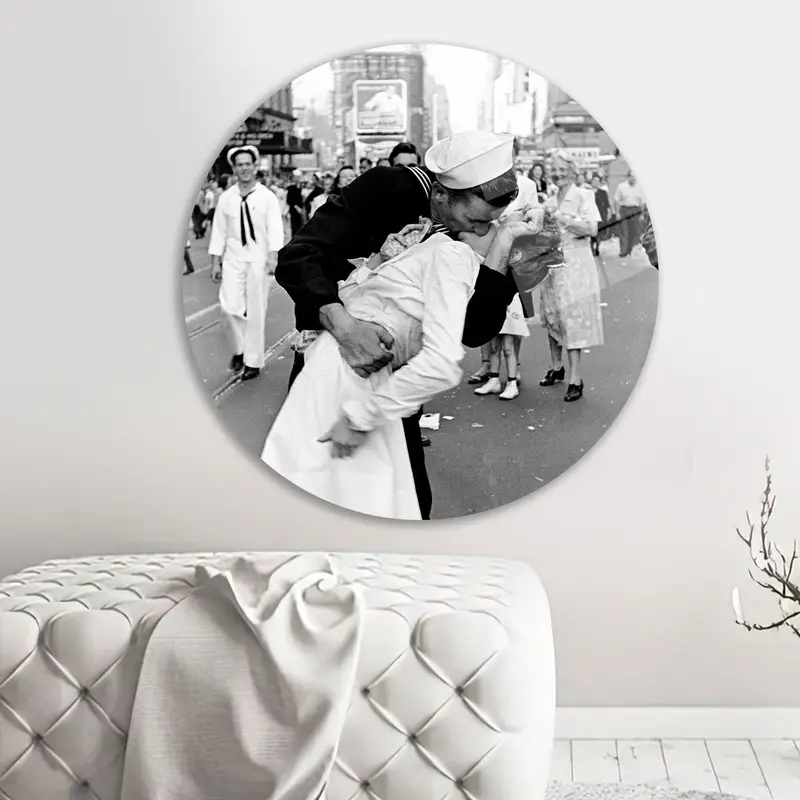 プリントガラス: アイゼンシュタットのカップルのキス、タイムズスクエアの勝利