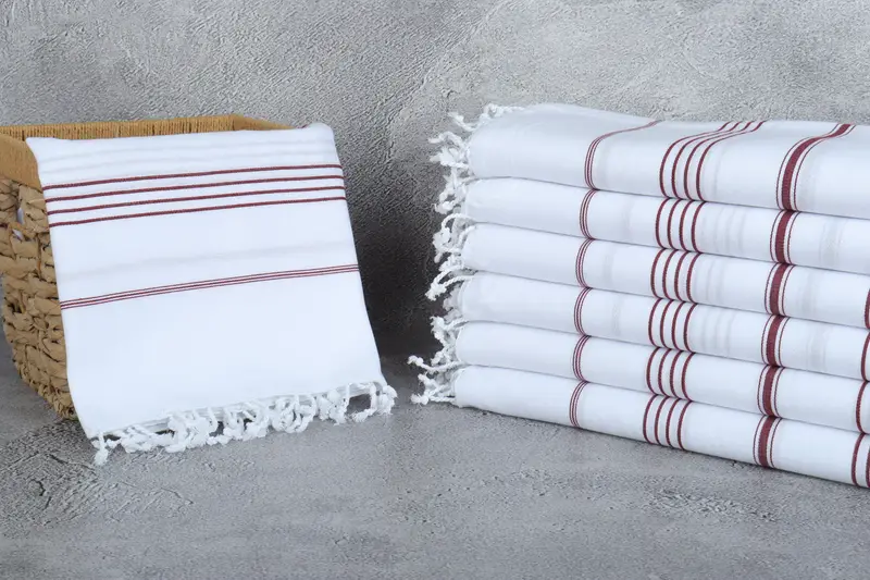 Custom Beach Towel, Memorial Gift, Scarf Towel, Gifts For Him, Personalized Turkish Towel, Handwoven Turkish bath towel, 70x40 Cotton Striped Towel - 3