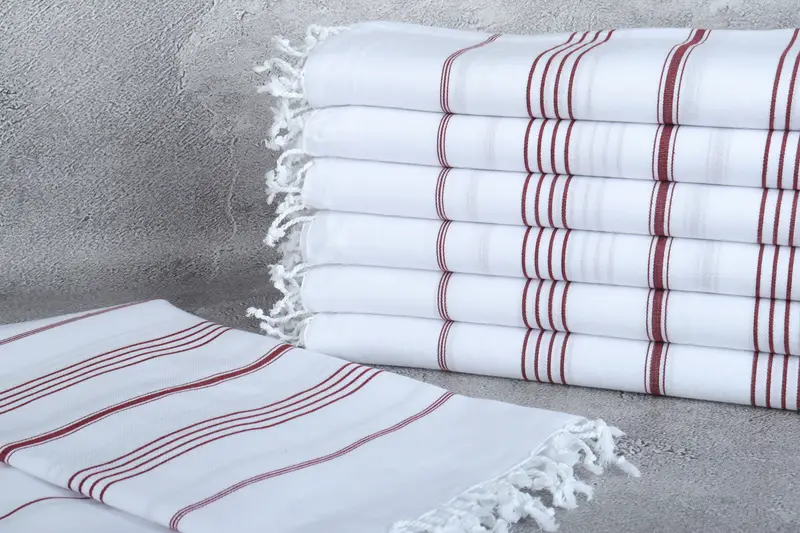 Custom Beach Towel, Memorial Gift, Scarf Towel, Gifts For Him, Personalized Turkish Towel, Handwoven Turkish bath towel, 70x40 Cotton Striped Towel - 2