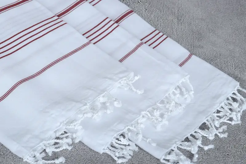 Custom Beach Towel, Memorial Gift, Scarf Towel, Gifts For Him, Personalized Turkish Towel, Handwoven Turkish bath towel, 70x40 Cotton Striped Towel - 5
