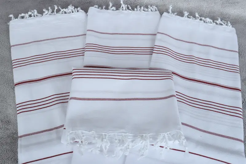 Custom Beach Towel, Memorial Gift, Scarf Towel, Gifts For Him, Personalized Turkish Towel, Handwoven Turkish bath towel, 70x40 Cotton Striped Towel - 4