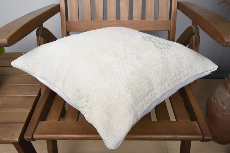 Cushion Cover, 18x18 Beige Cushion Case, Christmas Pillow Cover, Kilim Pillow, Gift Pillow, Antique Pillows, Decorative Throw Cushion Case - 4
