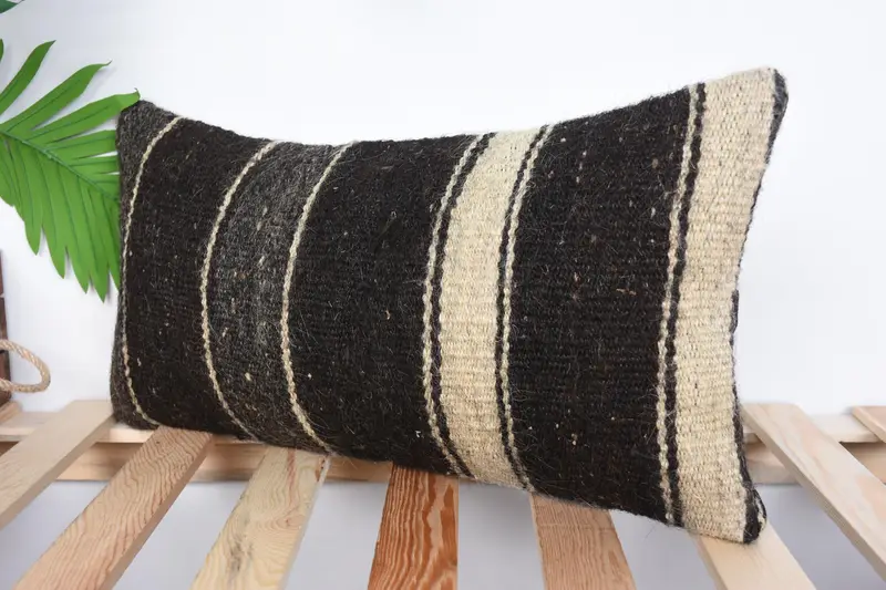 Antique Pillows, Retro Throw Pillow Sham, 10x20 Brown Pillow Cover, Pet Pillow Case, Cushion Case, Turkish Kilim Pillow, Pillow for Couch - 5