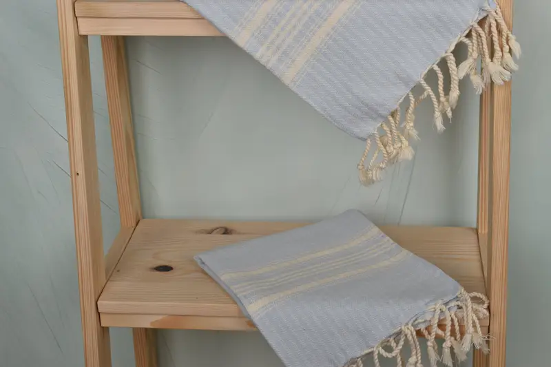 Turkish Hand Towel, Turkish Tea Towel, 40x18 Cotton Striped Towel, Welcome Wedding Gift, Spa Towel, Turkish Towel Hand Towel, Bachelorette Towel - 5
