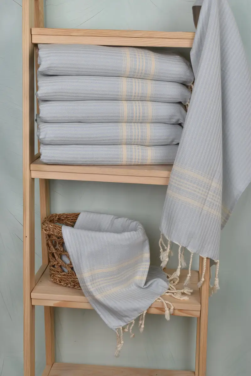Turkish Hand Towel, Turkish Tea Towel, 40x18 Cotton Striped Towel, Welcome Wedding Gift, Spa Towel, Turkish Towel Hand Towel, Bachelorette Towel - 3