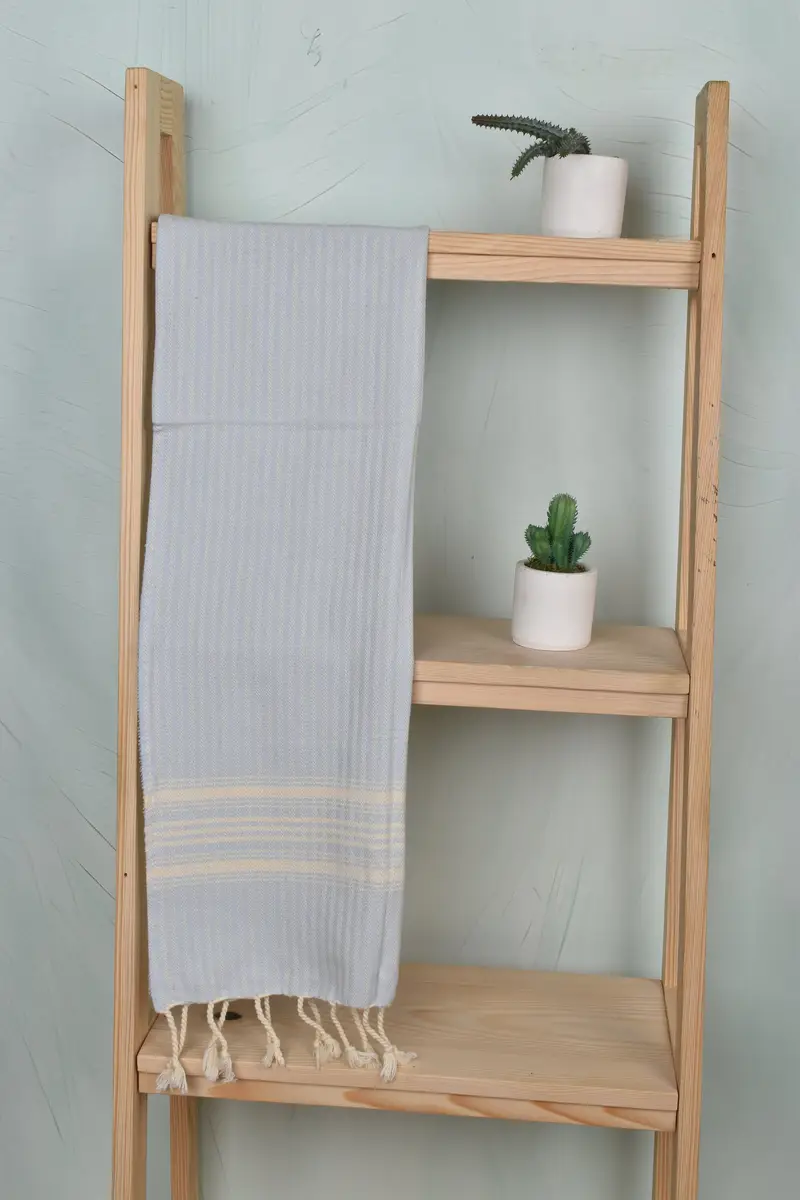 Turkish Hand Towel, Turkish Tea Towel, 40x18 Cotton Striped Towel, Welcome Wedding Gift, Spa Towel, Turkish Towel Hand Towel, Bachelorette Towel - 8