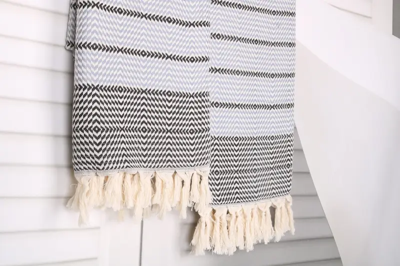 Large Turkish Towel, 80x40 Cotton Diamond Towel, Quick-dry peshtemal, Custom Beach Towels, Housewarming Gift, Travel Towel, Best Friend Gift Ideas - 8