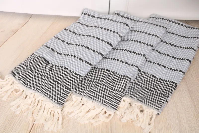 Large Turkish Towel, 80x40 Cotton Diamond Towel, Quick-dry peshtemal, Custom Beach Towels, Housewarming Gift, Travel Towel, Best Friend Gift Ideas - 6
