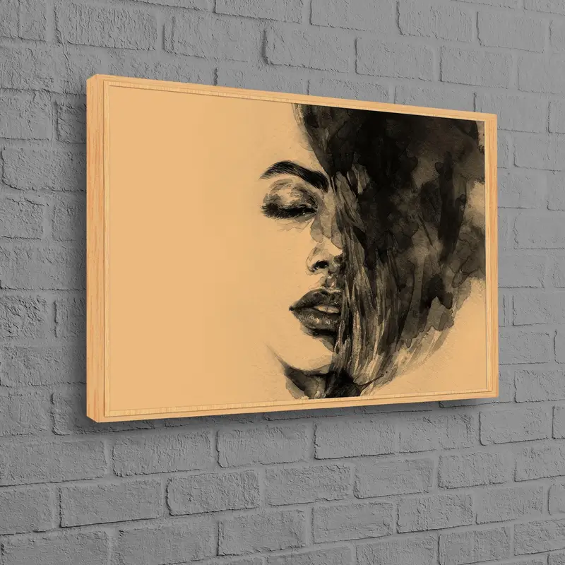 エレガントな抽象的な女性のキャンバス プリント - モダン アートの装飾