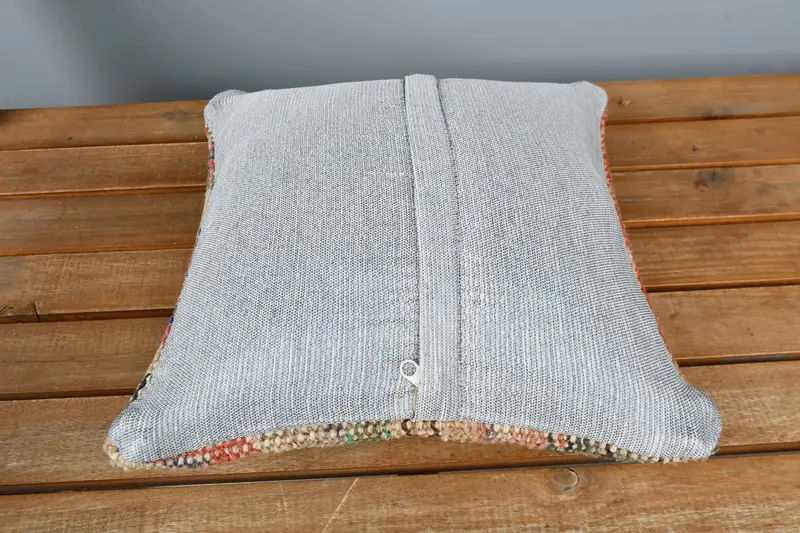 Turkish Kilim Pillow, 12x12 Red Cushion Case, Aztec Pillow Sham, Home Decor Pillow, Pillow, Outdoor Throw Pillow Case, Antique Pillows - 5