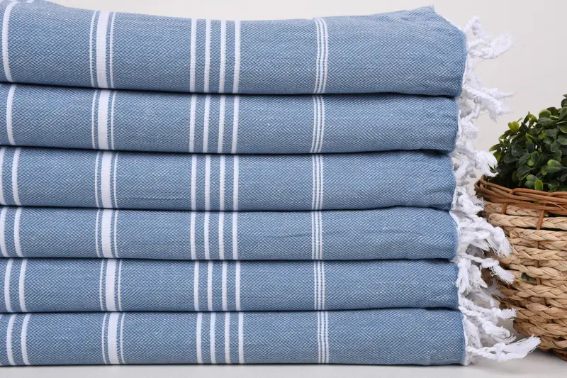 Bachelor Bachelorette Party Favors, Turkish hand towel, Sand-resistant towel, Gift Towel, Handwoven Turkish Towel, 70x40 Cotton Striped Towel - 2