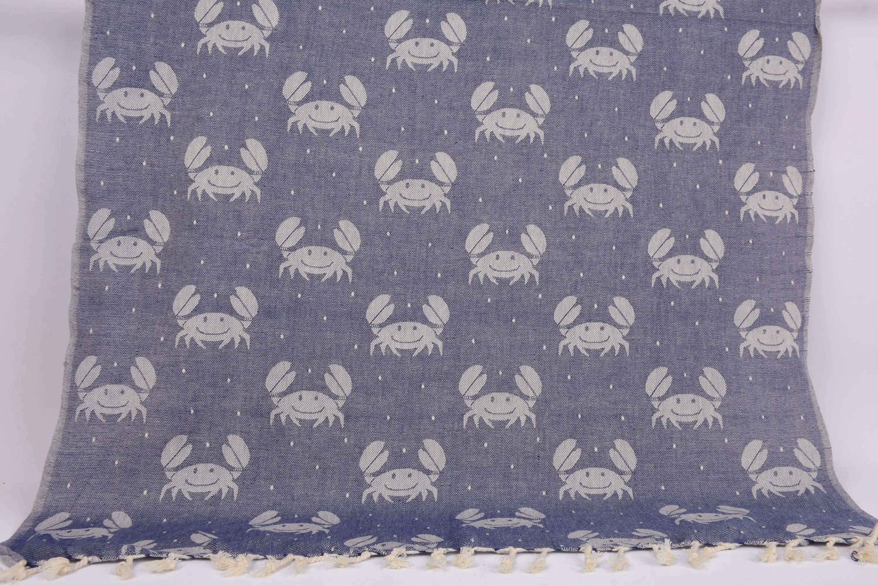 Bachelorette Party Towel Navy Crab Design Turkish Cotton Towel, 67x40 Inches - 1