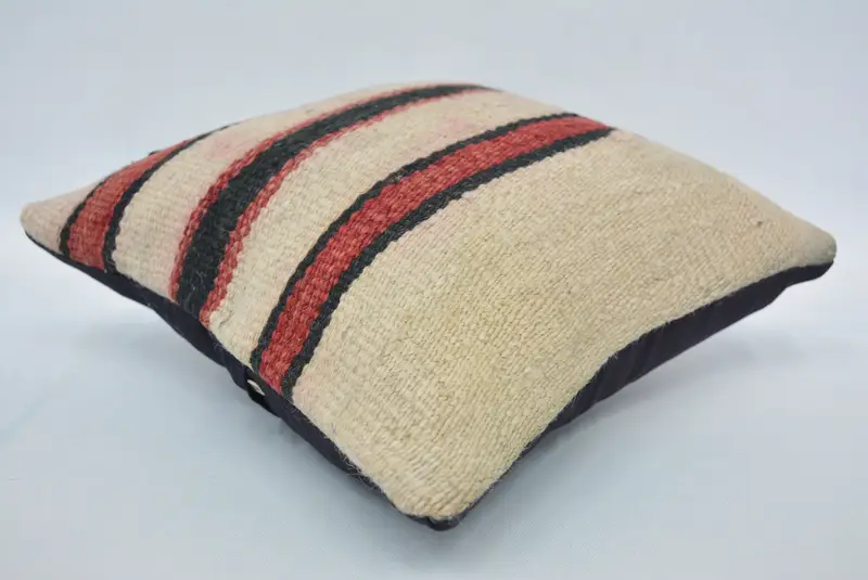 Vintage -Kilim -Kissenkissen -Abdeckung, Geschenkkissen, Boho -Kissenschein -Abdeckung, Kissenbezüge, Bettkissen, Kilim Kissenabdeckung, 12x12 Beige Kissenbedeckung - 6