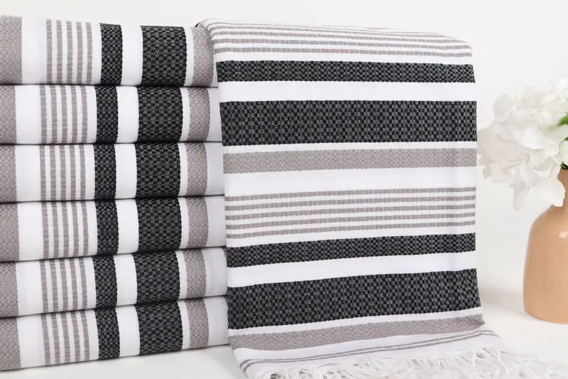 Custom Wedding Towel, 70x40 Cotton Striped Towel, Personalized Gifts, Guest Towel, Embroidered Towel, Merry Christmas Gifts, Bridesmaid Gift Towel - 2