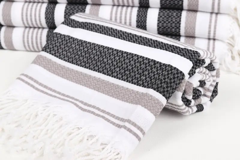 Custom Wedding Towel, 70x40 Cotton Striped Towel, Personalized Gifts, Guest Towel, Embroidered Towel, Merry Christmas Gifts, Bridesmaid Gift Towel - 4
