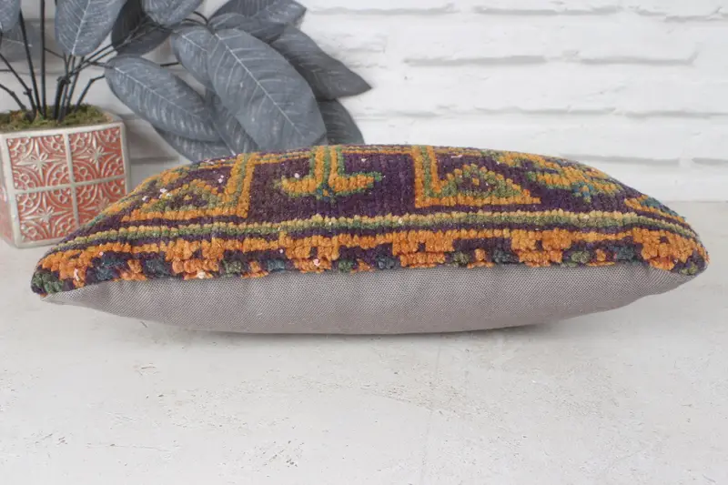 8x16 Blue Cushion, Cushion Cover, Kilim Cushion Sham, Neutral Pillow, Kilim Pillow, Bench Pillow Cover, Pet Pillow Sham, Turkish Pillow - 5
