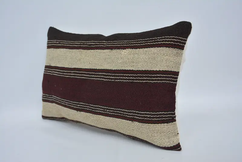 Sofa Bolster Pillow, Turkish Pillow, 12x20 Black Cushion Case, Ethnic Cushion Case, Gift Pillow, Pet Pillow Case, Kilim Cushion Sham, Cushion - 4